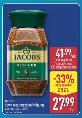 Kawa rozpuszczalna Krönung Jacobs promocja w Aldi