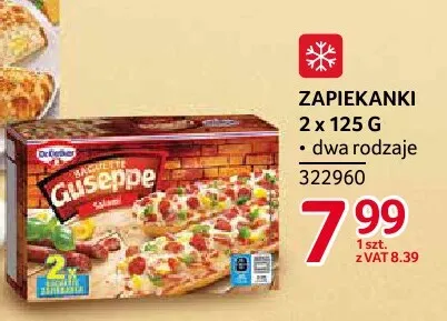 Zapiekanki Guseppe 2-pak Dr. Oetker promocja w Selgros