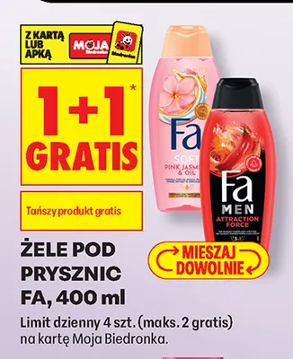Żel pod prysznic Fa Soft Pink Jasmine & Oil promocja w Biedronka