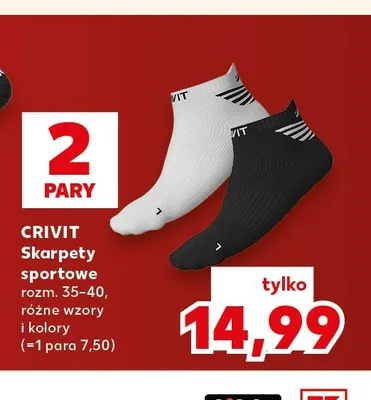 Skarpety sportowe Crivit 2-pak promocja w Kaufland