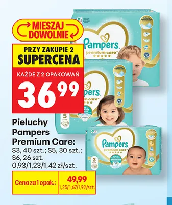 Pieluchy Pampers Premium Care S6 promocja w Biedronka