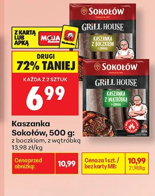 Kaszanka z wątróbką Sokołów promocja w Biedronka