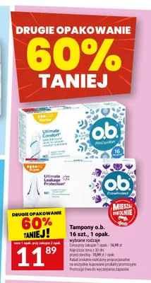 Tampony o.b. ProComfort Normal 16-pak promocja w Twój Market