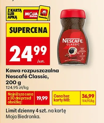 Kawa rozpuszczalna Classic promocja w Biedronka