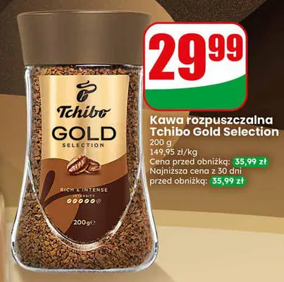 Kawa rozpuszczalna Tchibo Gold Selection promocja w Dino
