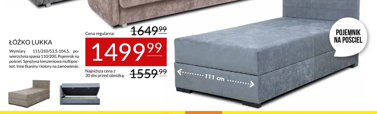 Łóżko Lukka promocja w Abra Meble