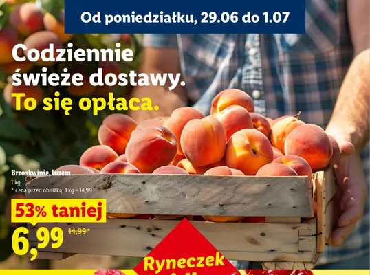 Brzoskwinie luzem promocja w Lidl