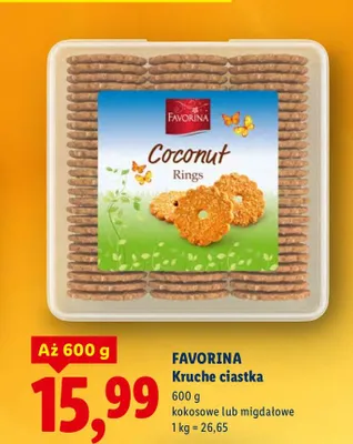 Kruche ciastka kokosowe  promocja w Lidl