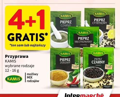 Pieprz czarny Kamis promocja w Intermarche