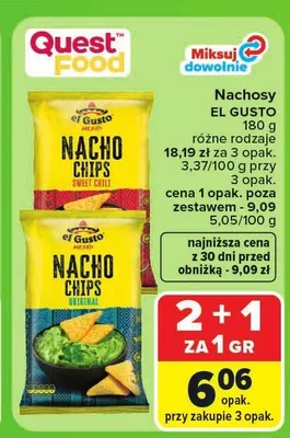 Nachosy El Gusto Original promocja w Carrefour Market