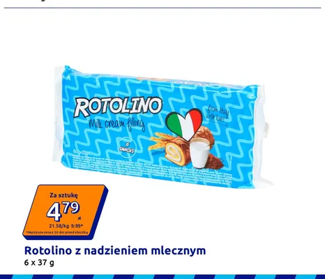 Rotolino z nadzieniem mlecznym promocja w Action
