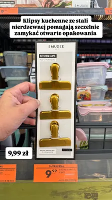 Klipsy kuchenne ze stali nierdzewnej Smukee Home promocja w Biedronka