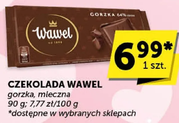 Czekolada WAWEL gorzka mleczna promocja w Groszek