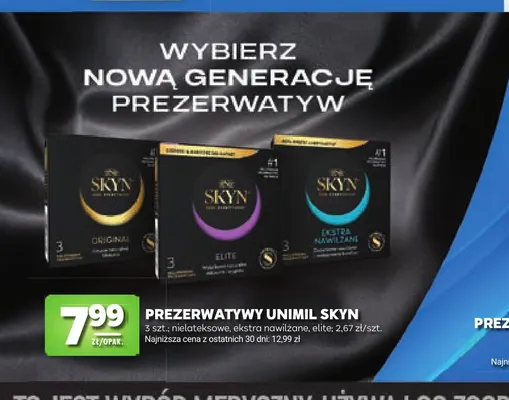 Prezerwatywy Unimil SKYN nielateksowe promocja w Stokrotka