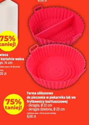 Forma silikonowa do pieczenia w piekarniku lub we frytkownicy beztłuszczowej okrągła dzielona Ø 20 cm promocja w Dealz