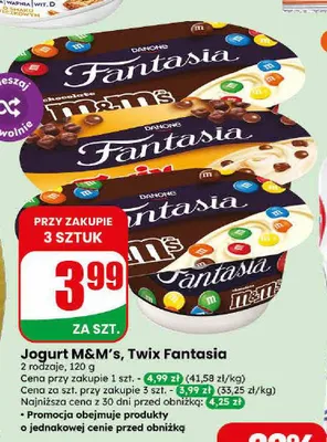 Jogurt Fantasia M&M's promocja w Dino