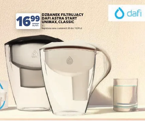 Dzbanek filtrujący DAFI Astra Start Classic 3l promocja w Stokrotka