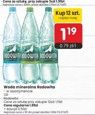 Woda mineralna Rodowita promocja w Market Point