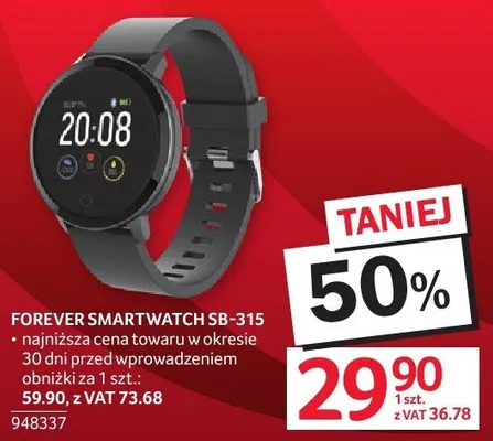 Smartwatch FOREVER SB-315 promocja w Selgros