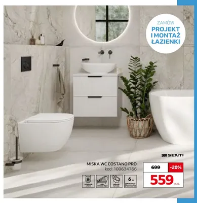 Miska Wc Senti Costano Pro promocja w Komfort