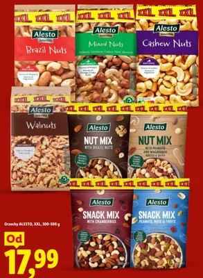 Mieszanka orzechów Alesto Snack Mix with Cranberries XXL promocja w Lidl