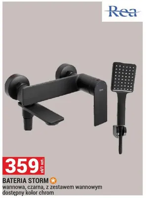Bateria wannowa, czarna, z zestawem wannowym dostępny kolor chrom promocja w Merkury Market