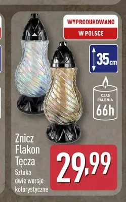 Znicz flakon Tęcza promocja w Aldi