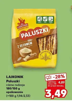 Paluszki Lajkonik z sezamem promocja w Kaufland