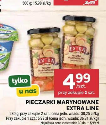 Pieczarki marynowane Extra Line promocja w Stokrotka