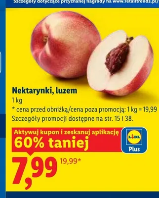 Nektarynki luzem promocja w Lidl
