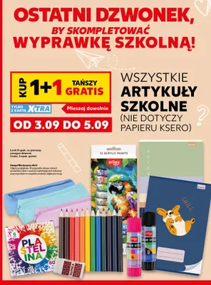 Artykuły szkolne (nie dotyczy papieru ksero) promocja w Kaufland