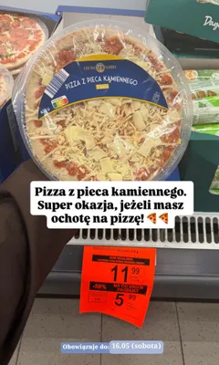 Pizza z pieca kamiennego Mozzarella Cucina Nobile promocja w Aldi