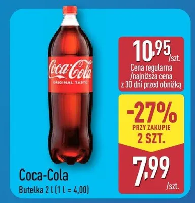 Napój gazowany Coca-Cola promocja w Aldi