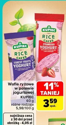 Wafle ryżowe w polewie jogurtowej Kupiec promocja w Carrefour