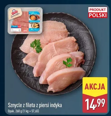 Sznycle z fileta z piersi indyka promocja w Aldi