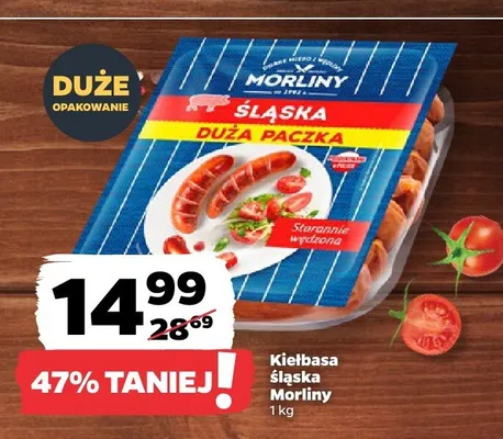 Kiełbasa śląska Morliny promocja w Netto