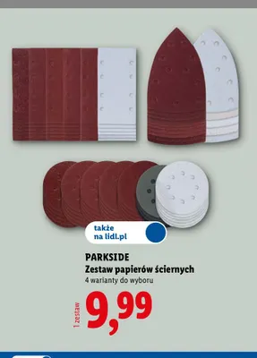 Zestaw papierów ściernych Parkside promocja w Lidl