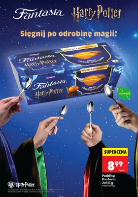Pudding Danone Fantasia Harry Potter smak choco-pumpkin Edycja Limitowana 2-pak promocja w Biedronka