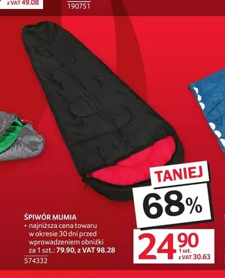 Śpiwór mumia promocja w Selgros