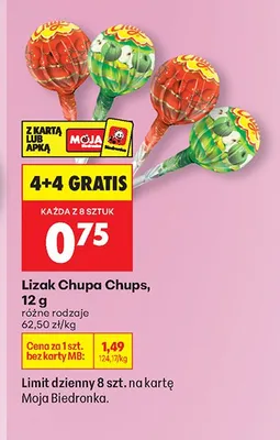 Lizak Chupa Chups różne rodzaje promocja w Biedronka
