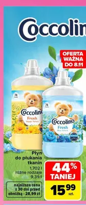Płyn do płukania tkanin Coccolino promocja w Carrefour