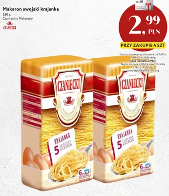 Makaron swojski krajanka Czaniecki promocja w Market Point