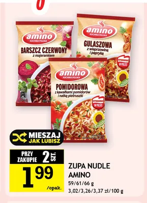 Zupa Nudle barszcz czerwony Amino promocja w Gram Market
