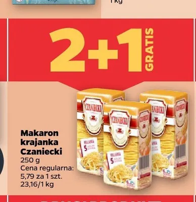 Makaron krajanka Czaniecki promocja w Netto