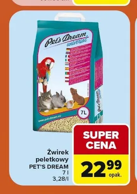 Żwirek peletkowy Pet's Dream promocja w Carrefour