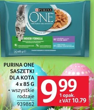 Saszetki dla kota Purina One 4x85 g wszystkie rodzaje promocja w Selgros