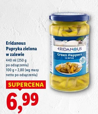 Papryka Eridanous zielona w zalewie promocja w Lidl