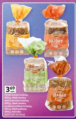 Chleb razowy wieloziarnisty krojony Oskroba promocja w Auchan