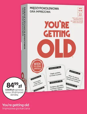 Gra karciana imprezowa You're Getting Old promocja w Empik