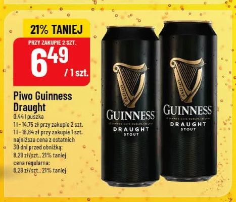 Piwo Guinness Draught promocja w POLOmarket